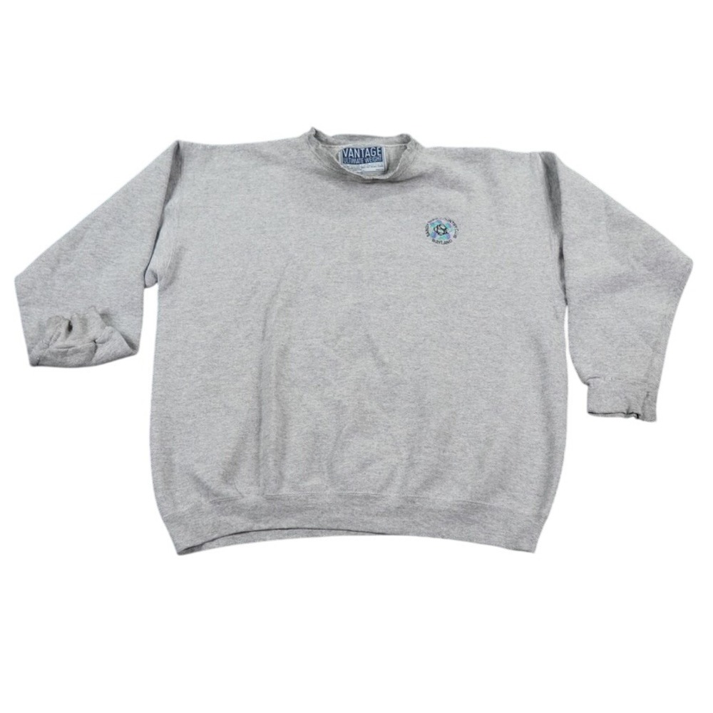 VTG Vantage Sweatshirt Men XL Gray Sandy Burr Country Club Distressed USA Made